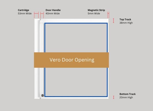 Vero Retractable Shower Door - 1750mm x 700mm - Image 3